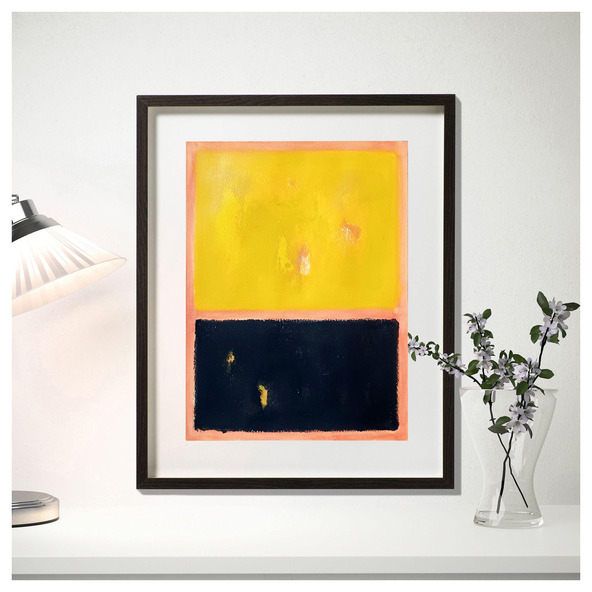 Negro y amarillo  II, Pintura, Acrílico sobre papel - Painting Abstracto de Luis Medina