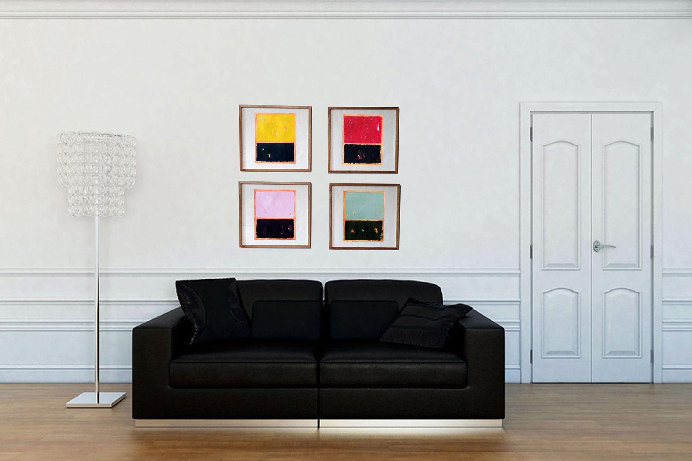 En esta obra, exploré la dualidad de las emociones humanas utilizando acrílico sobre papel. El contraste entre el amarillo vibrante y el negro profundo representa la intensidad y la complejidad de nuestros sentimientos más íntimos. Lo abstracto y