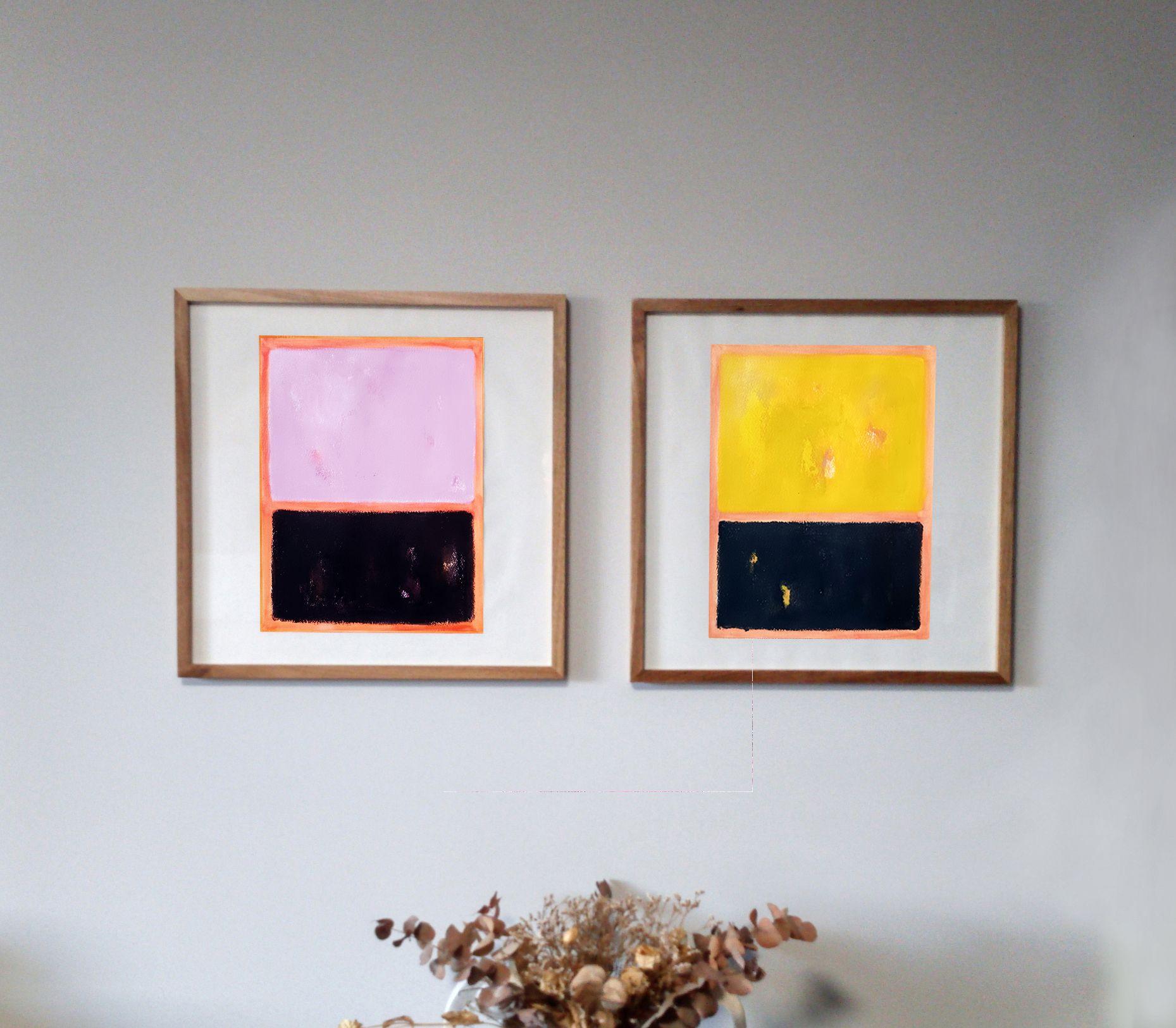 Esta obra representa un diálogo dinámico entre opuestos: suavidad y profundidad, luz y oscuridad. Utilicé acrílicos para explorar la tensión y el equilibrio que pueden coexistir entre los colores y las formas, creando una pieza que invita a la