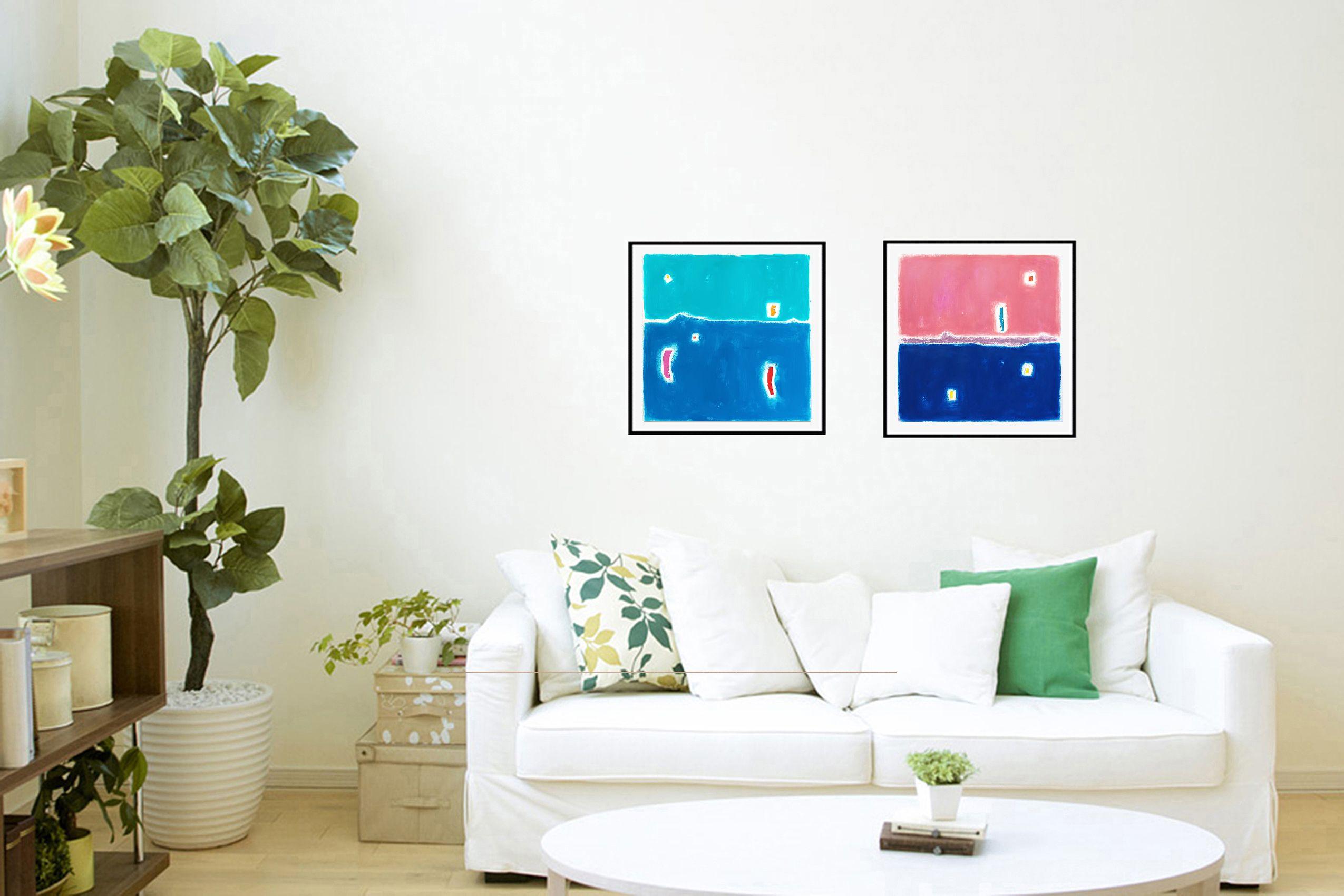 Il mare II, Pittura, Acrilico su carta in vendita 2