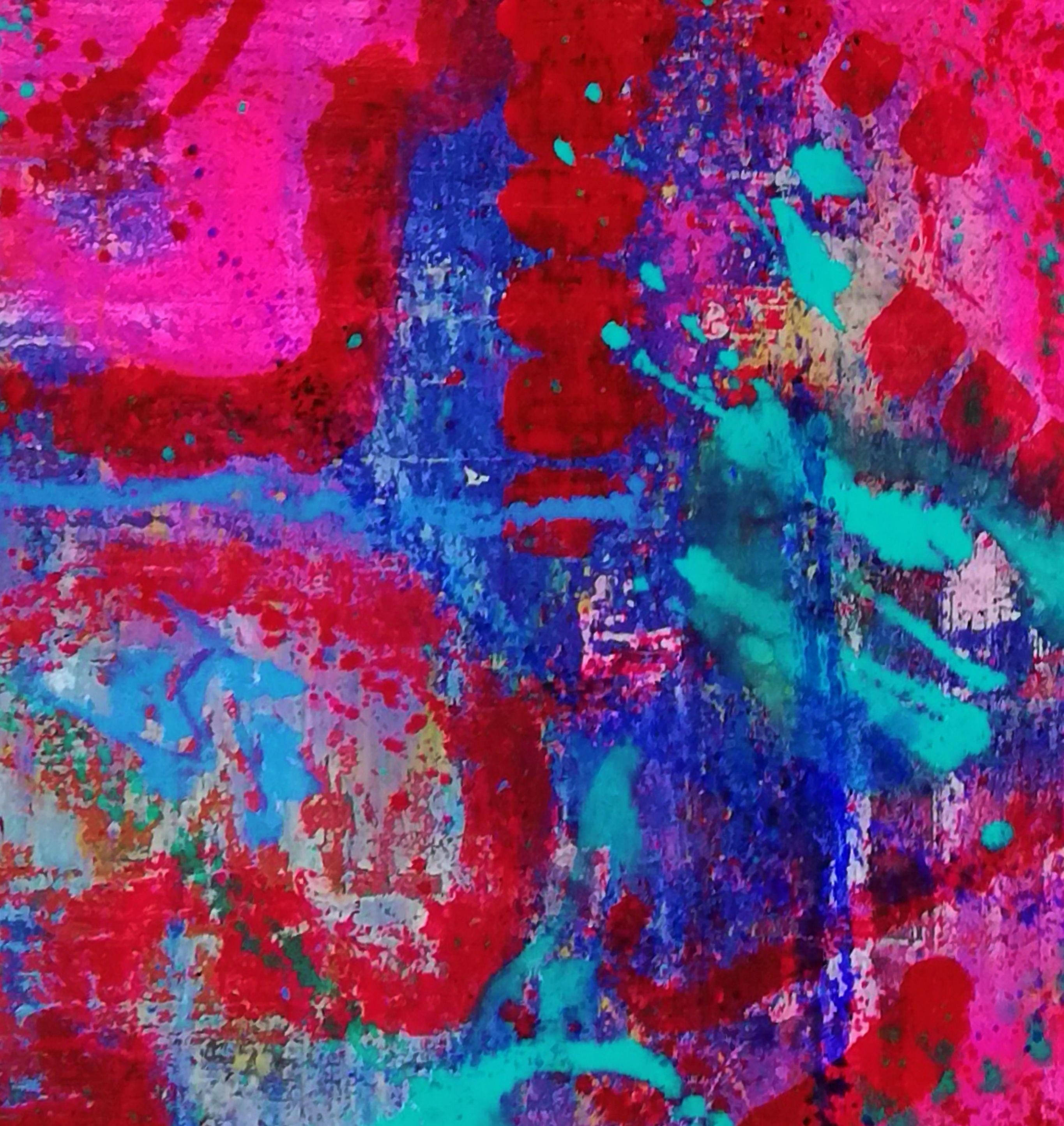 IMPATTO SUL ROSA, Pittura, Olio su tela - Painting Astratto di LUIS MIGUEL APARISI