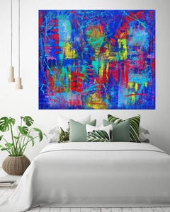 NIGHT IN PARIS, Gemälde, Öl auf Leinwand