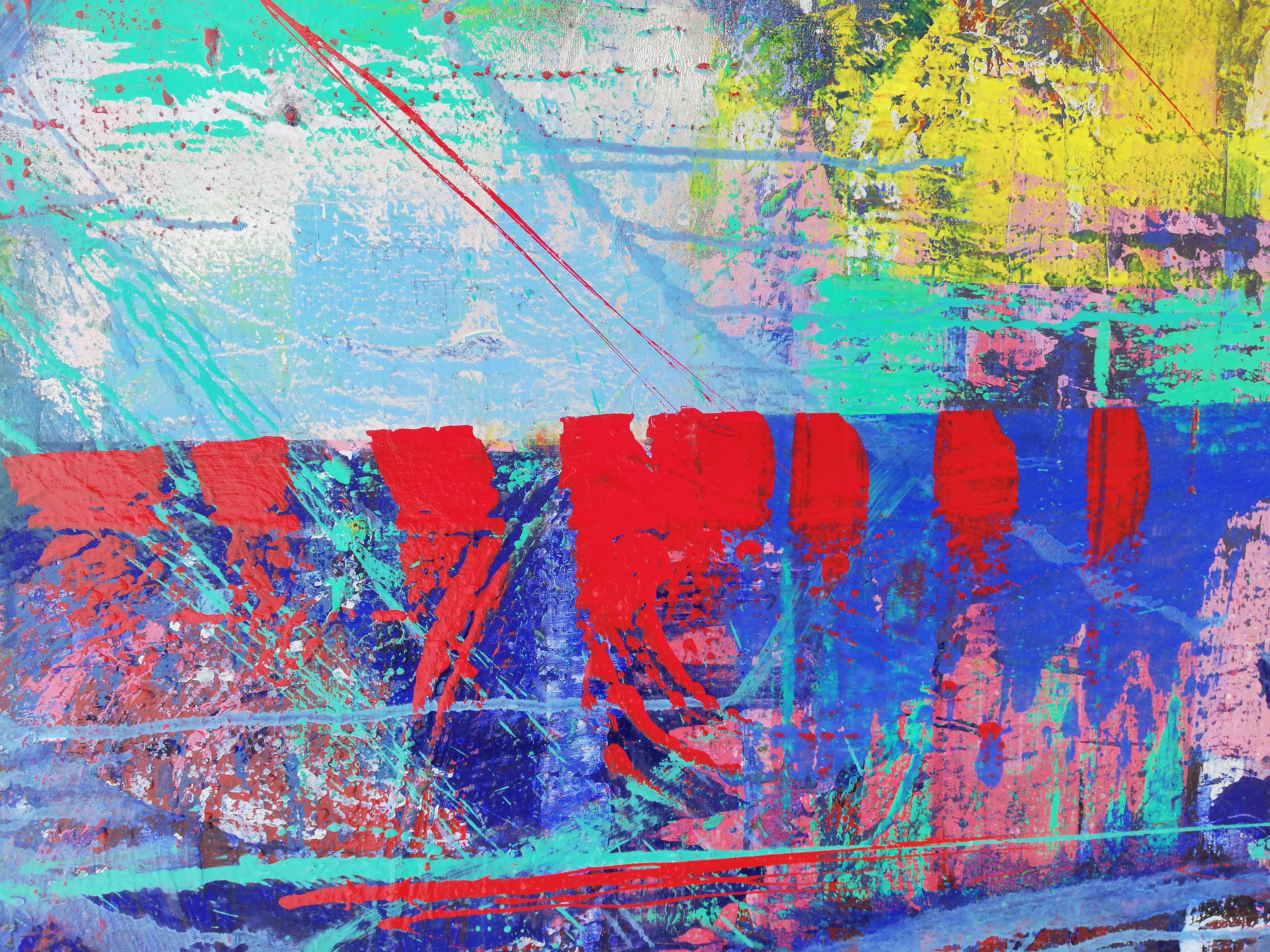 NOTTE A PARIGI, Pittura, Olio su tela - Painting Astratto di LUIS MIGUEL APARISI