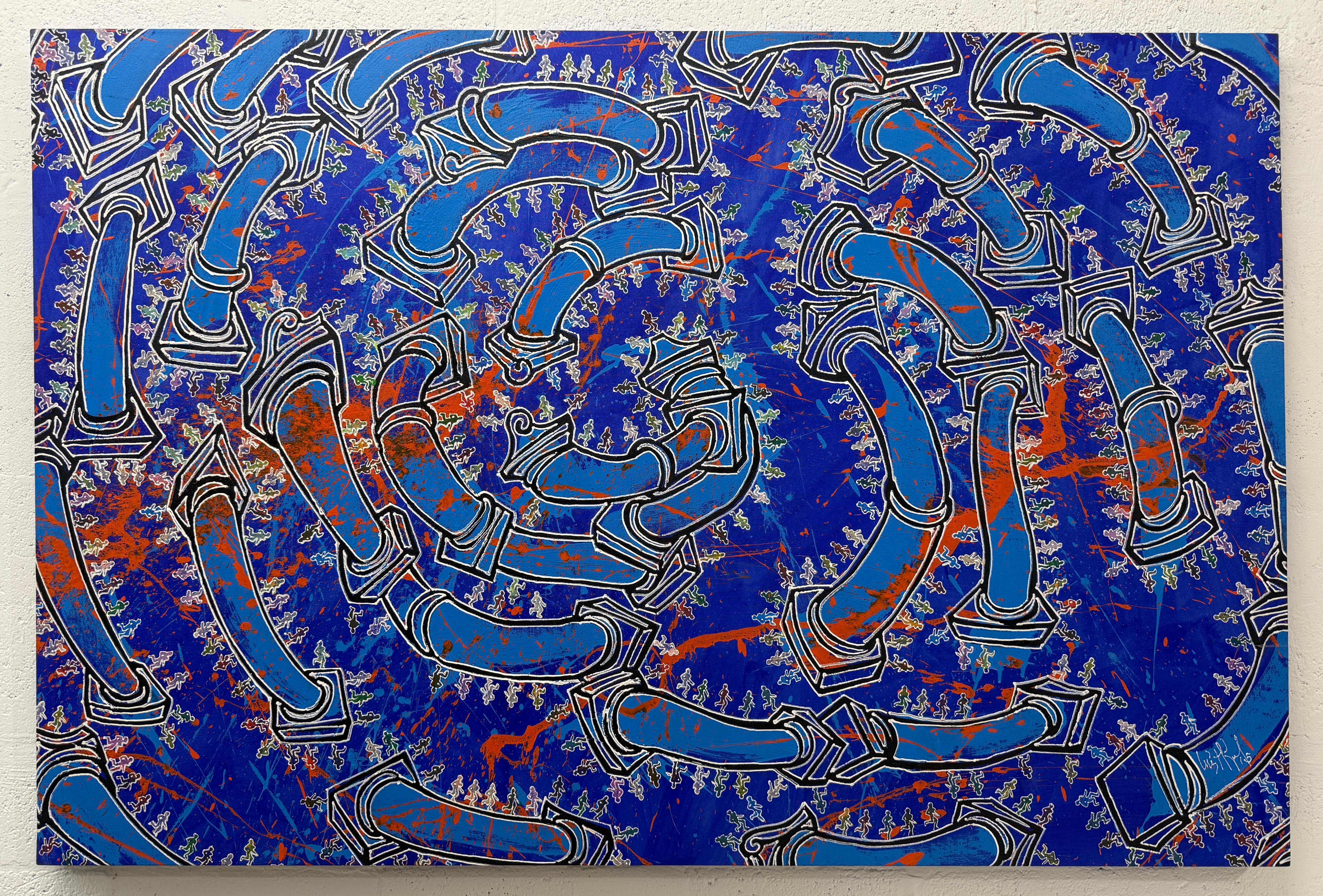 Figurative Painting Luis Miguel Valdes  - Luis Miguel Valdes, " La Havane à la mode I ", 2015, peinture 48x72 in.