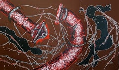 Luis Miguel Valdés ¨Quinto¨, 2017, Acrílico, 45.3x76.8 in