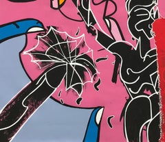 "Memories II", 2024, acrylic painting on canvas, 60x60in figurative Cuban art