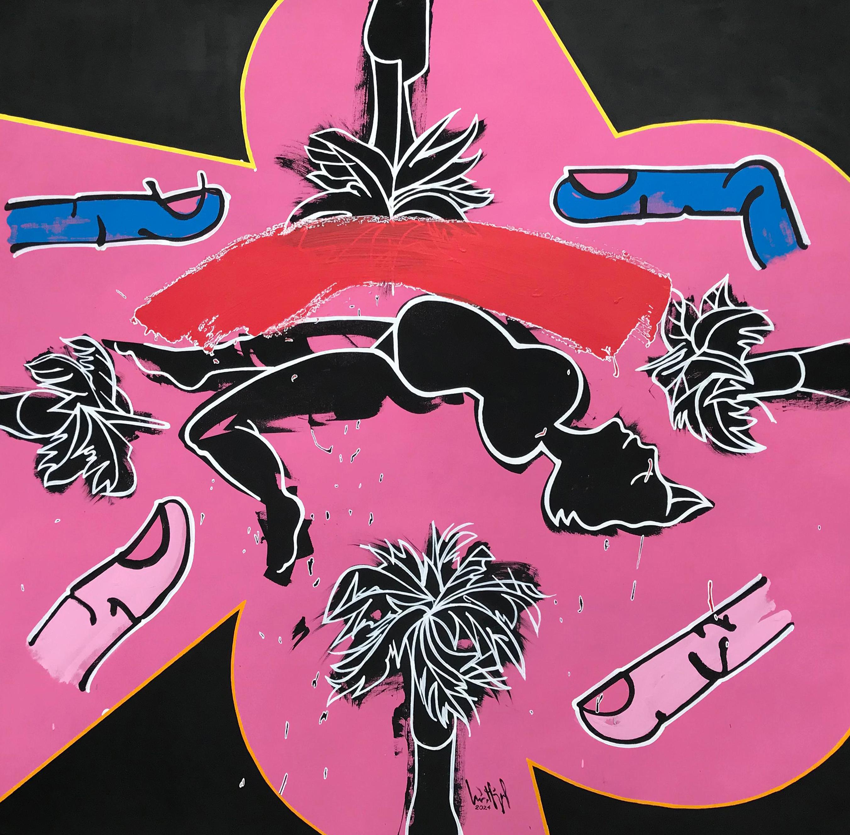 "Recuerdos IV", 2024, pintura acrílica sobre lienzo, 60x60in arte figurativo cubano