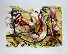 "Otro sentado en la pared" 2024 monocopia original única firmada 26x38 pulg.