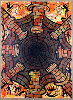 "Dome" Cuban art signed framed original limited edition serigraph 24x18in