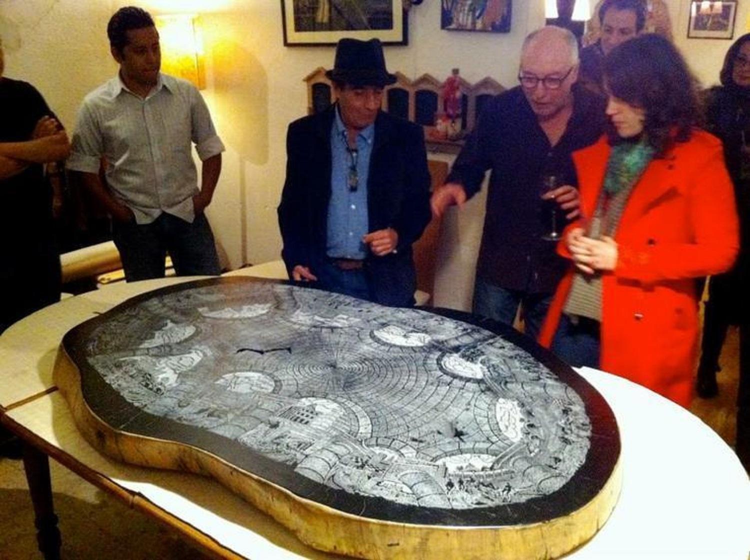 Luis Miguel Valdés ¨La Habana infinita I¨, 2014, Woodcut, 40x58.5 in - Contemporary Print by Luis Miguel Valdes 