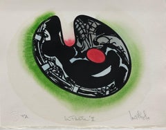 Luis Miguel Valdes, ¨La Paleta II¨, 2014, xilografia/acquerello, 12x15,7 pollici