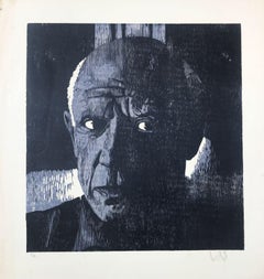 Luis Miguel Valdés ¨Picasso¨, 1975, Woodcut, 25.6x24.4 in