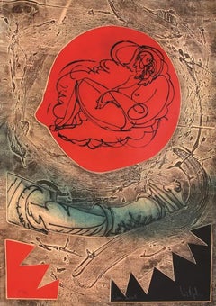 Luis Miguel Valdés ¨Venus pendiente¨, 2005, Woodcut, 39.4x27.6 in