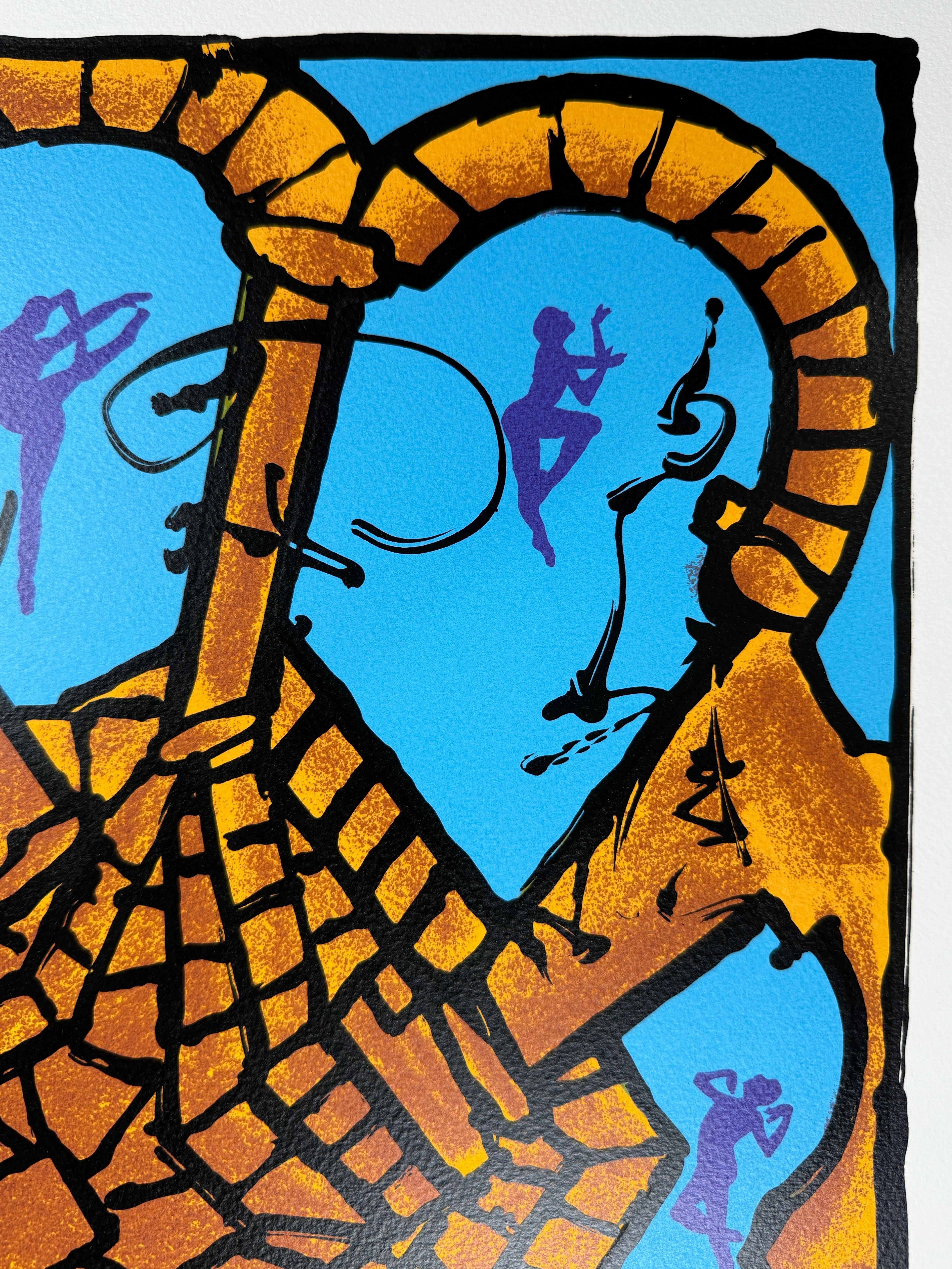 Sérigraphie originale signée édition limitée art cubain digue de la Havane en vente 1