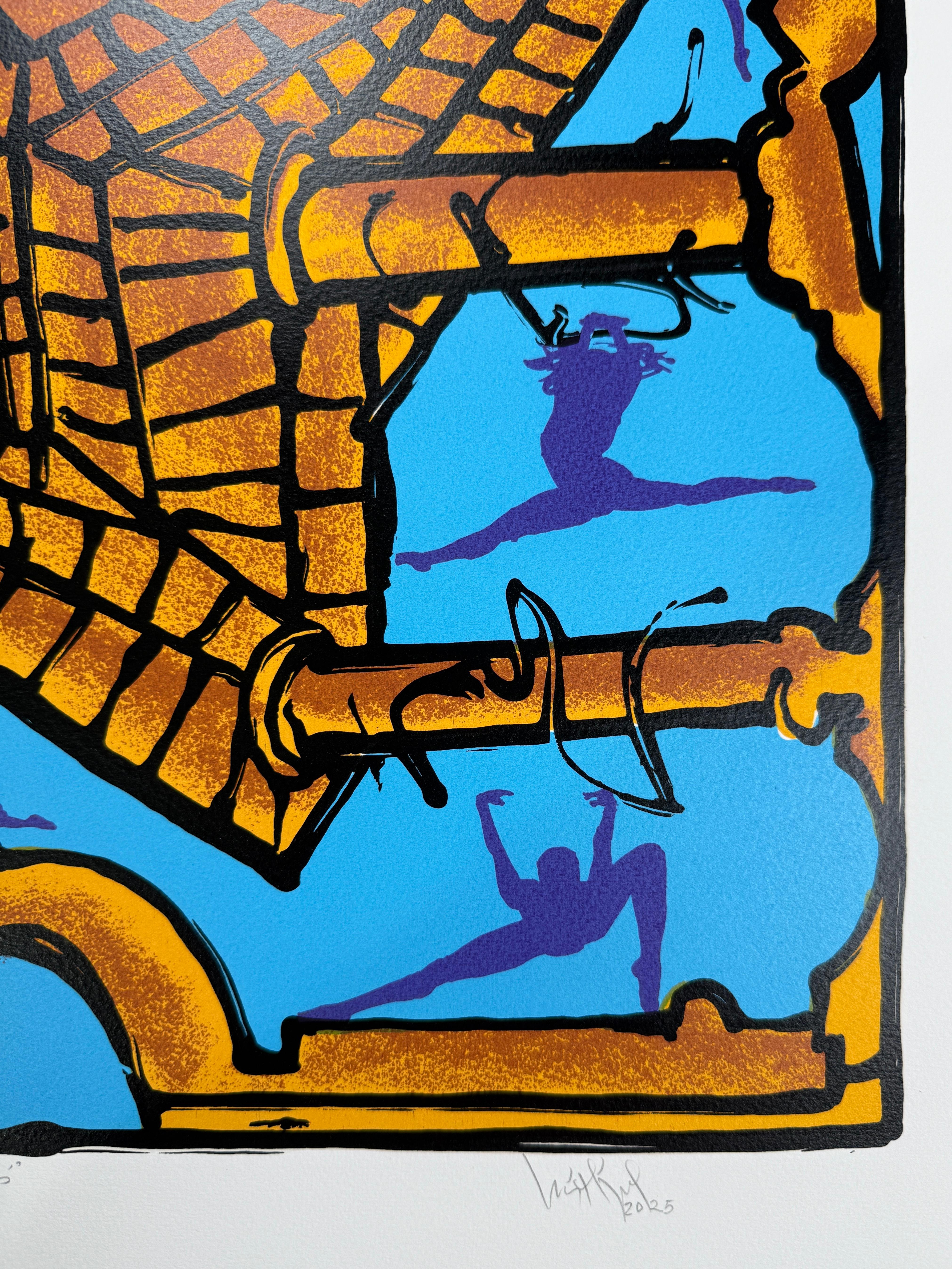 Sérigraphie originale signée édition limitée art cubain digue de la Havane en vente 2