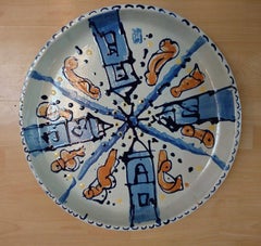 "Ceramic #13" 2017 original handmade signed unique Talavera ceramic 22x22x2.5in