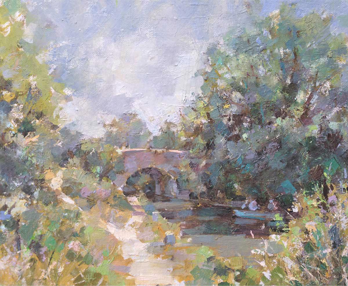 Pont d'I Hill par Luis Morris ROI / Peinture à l'huile sur toile