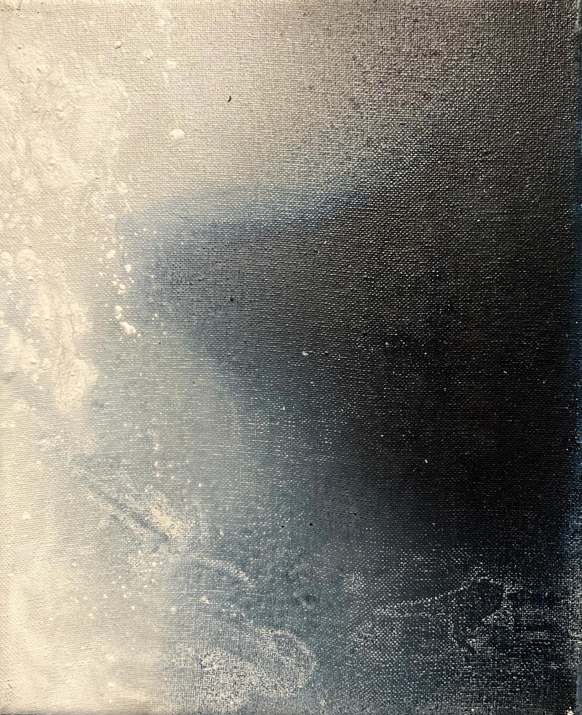 Landscape Painting de Luis Moscardó - Paisaje, óleo sobre lienzo con bastidor de aluminio, azul mar, textura de olas