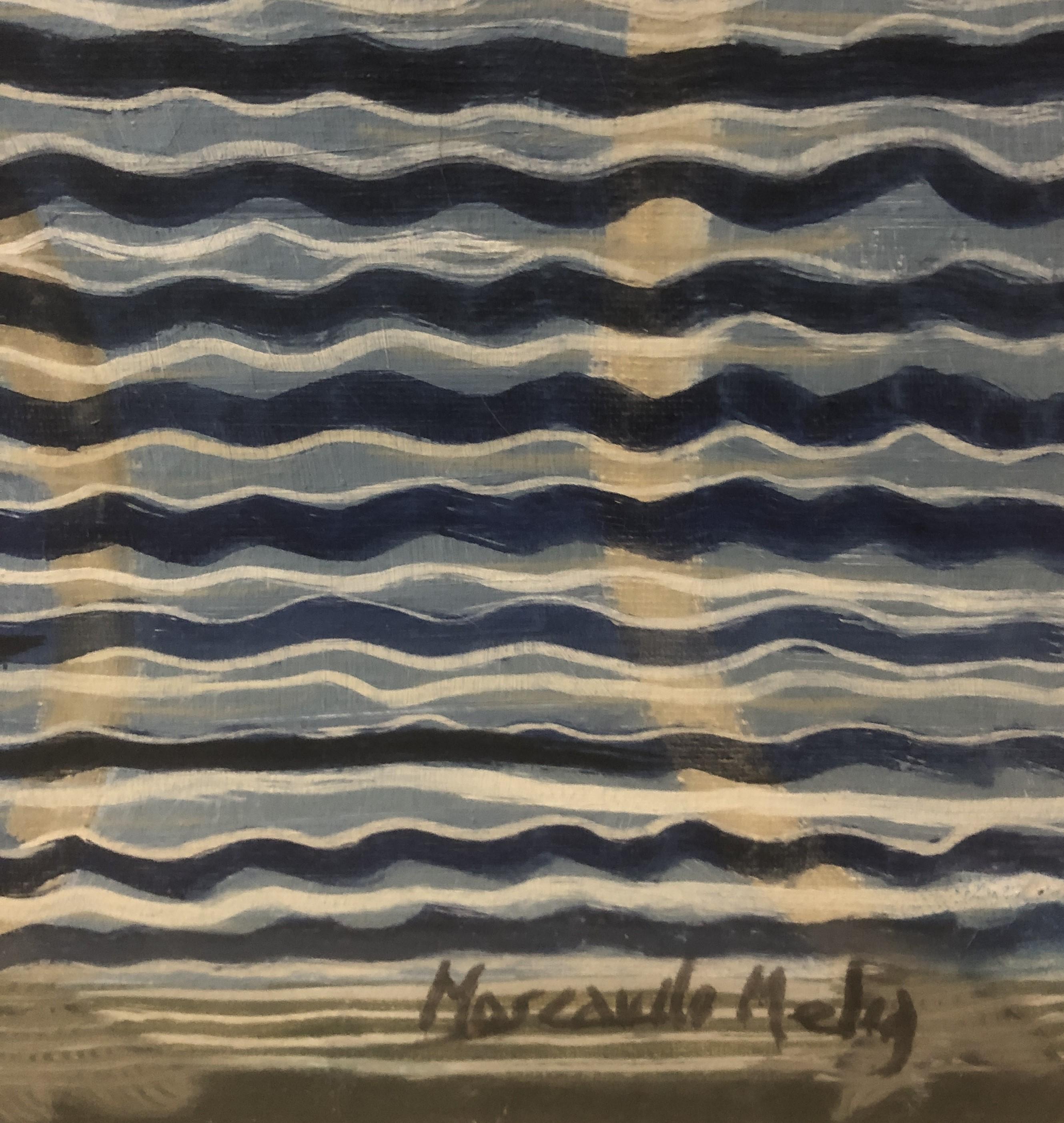 mare surreale dipinto ad olio su tela - Painting di Luis Moscardo Melia