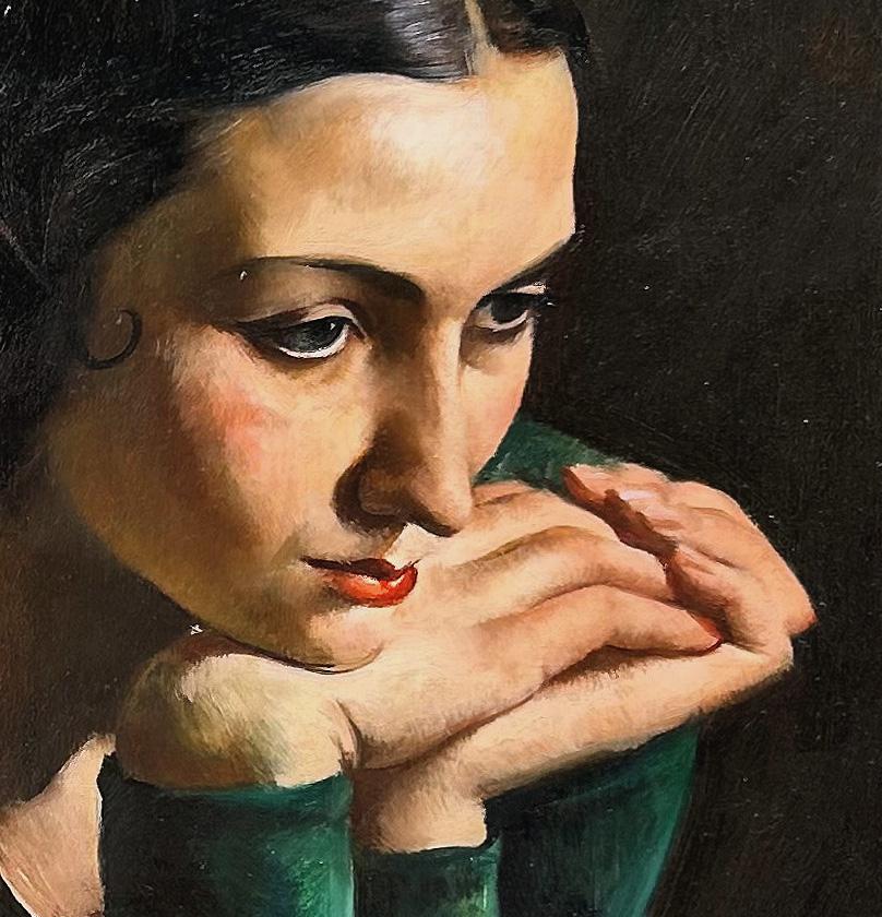 Ritratto di donna - Painting di Luis Muntane Muns