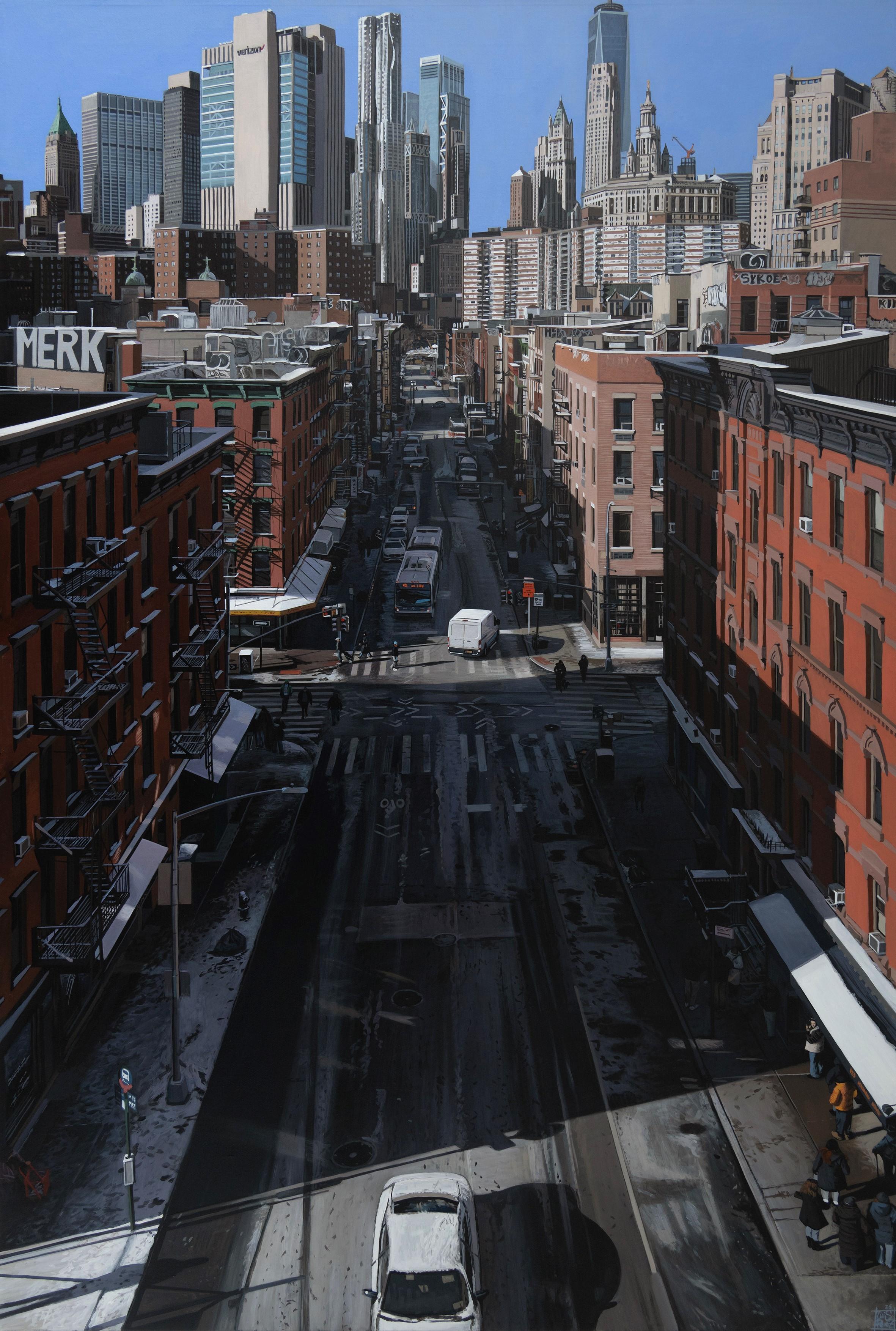 Luis Perez Figurative Painting – Madison St/NYC
