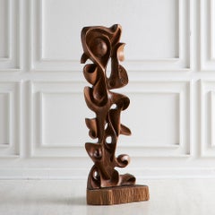 Carved Wooden Sculpture by Ecuadorian Artist Luis Potosi