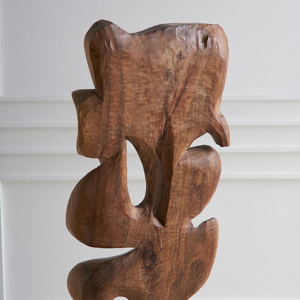 Carved Wooden Sculpture by Ecuadorian Artist Luis Potosi In Good Condition In Chicago, IL