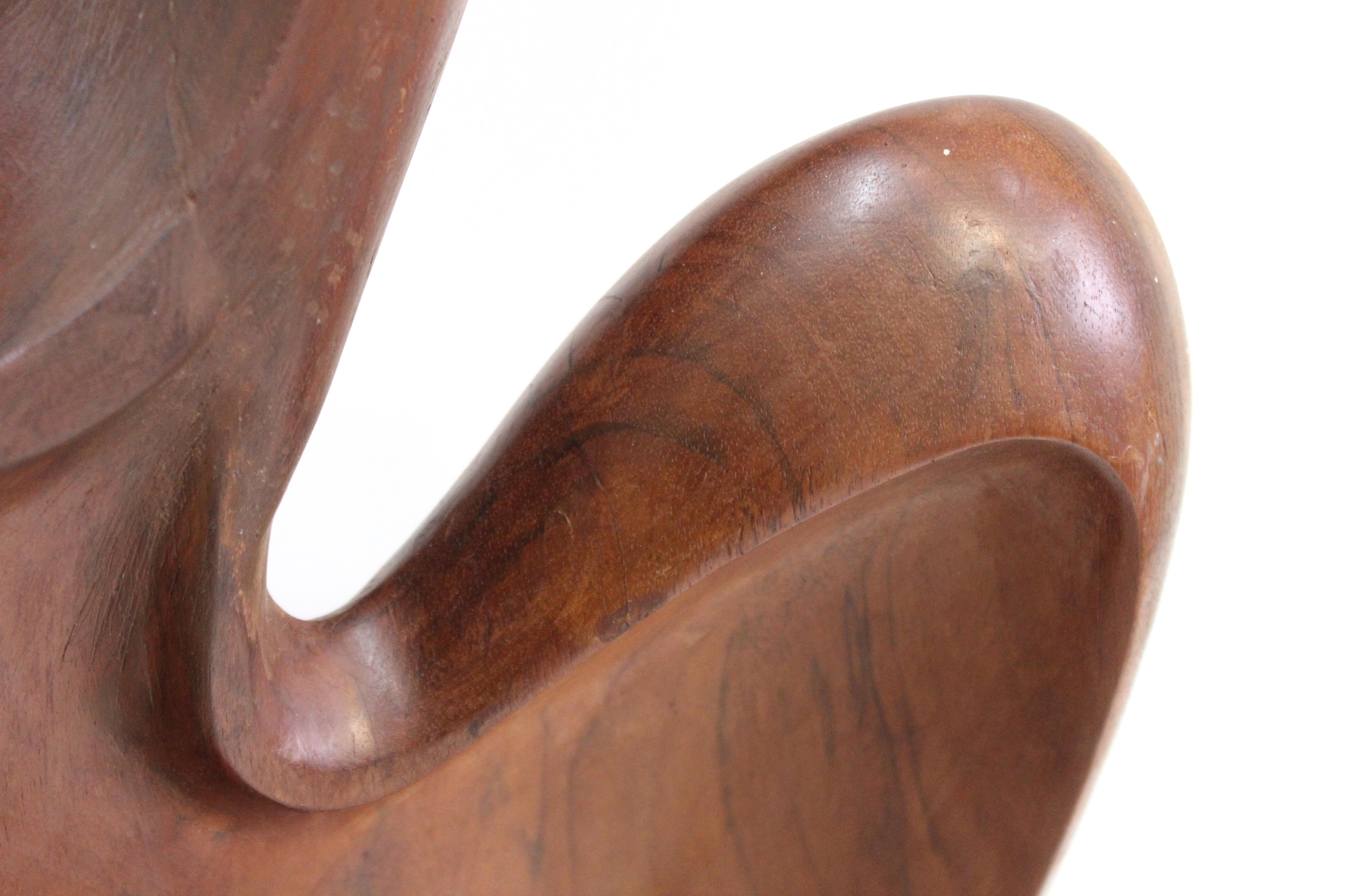 Luis Potosi Ecuadorian Modernist Abstract Carved Wood Sculpture 3