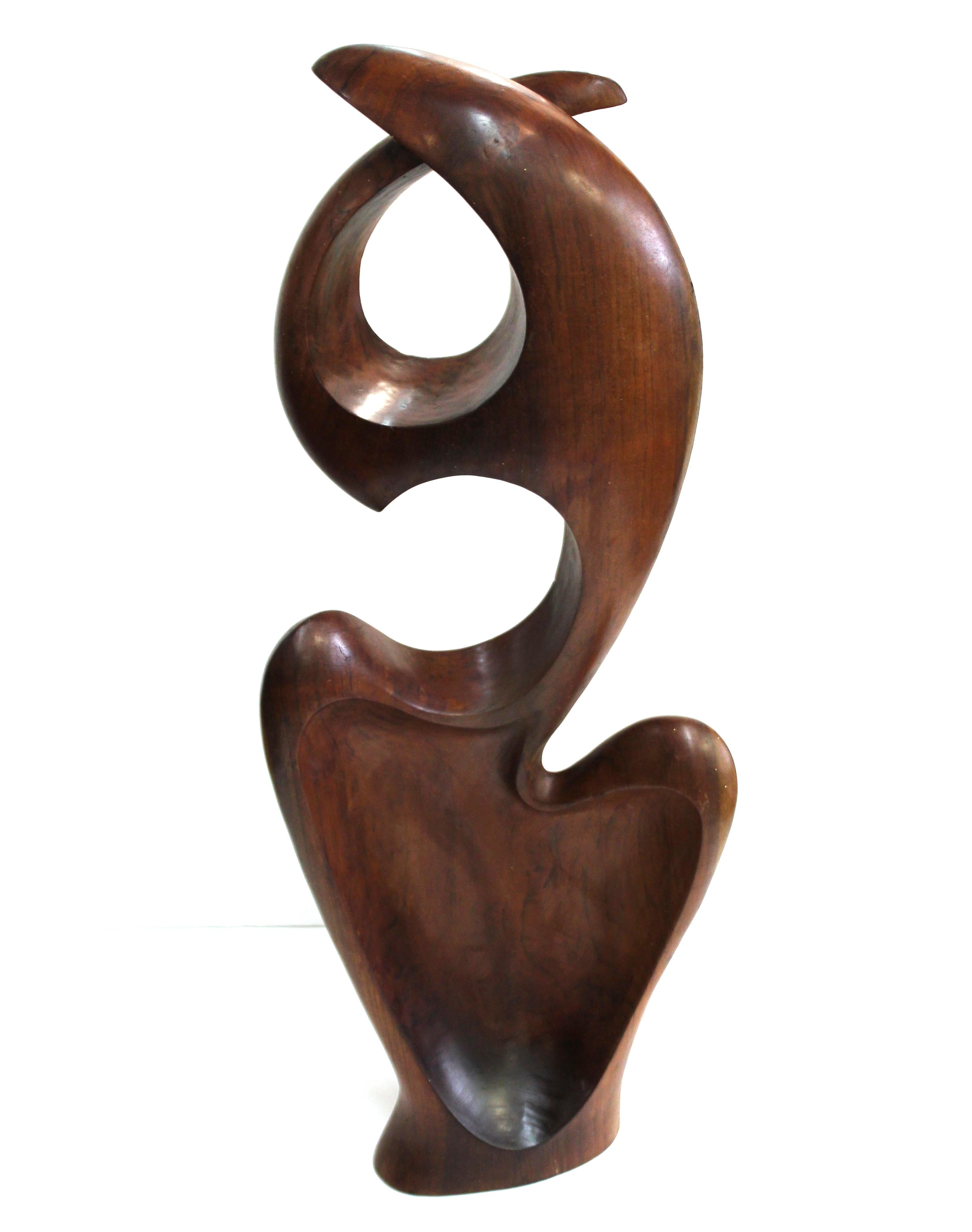 Luis Potosi Ecuadorian Modernist Abstract Carved Wood Sculpture 6