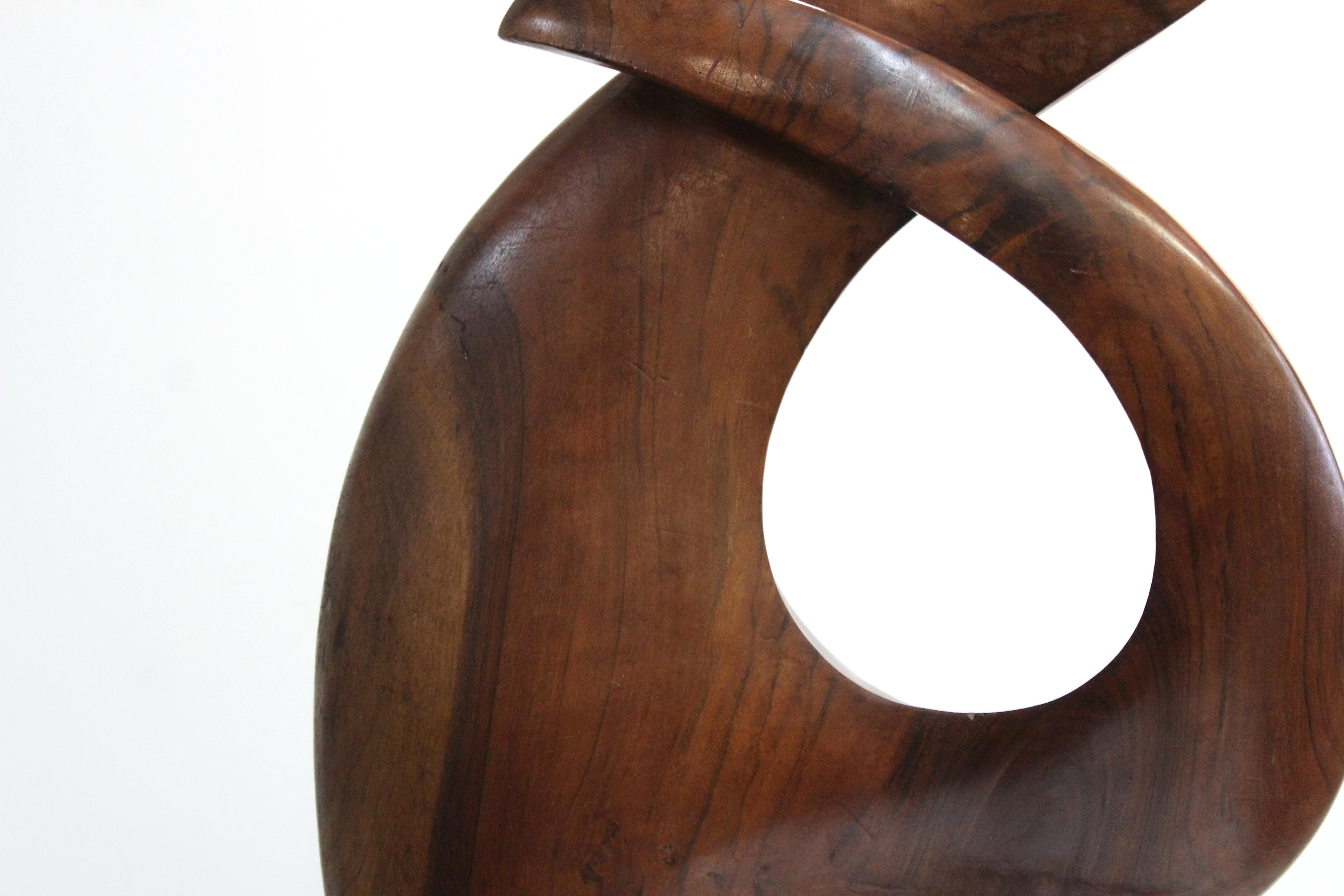 Ecuadorean Luis Potosi Ecuadorian Modernist Abstract Carved Wood Sculpture