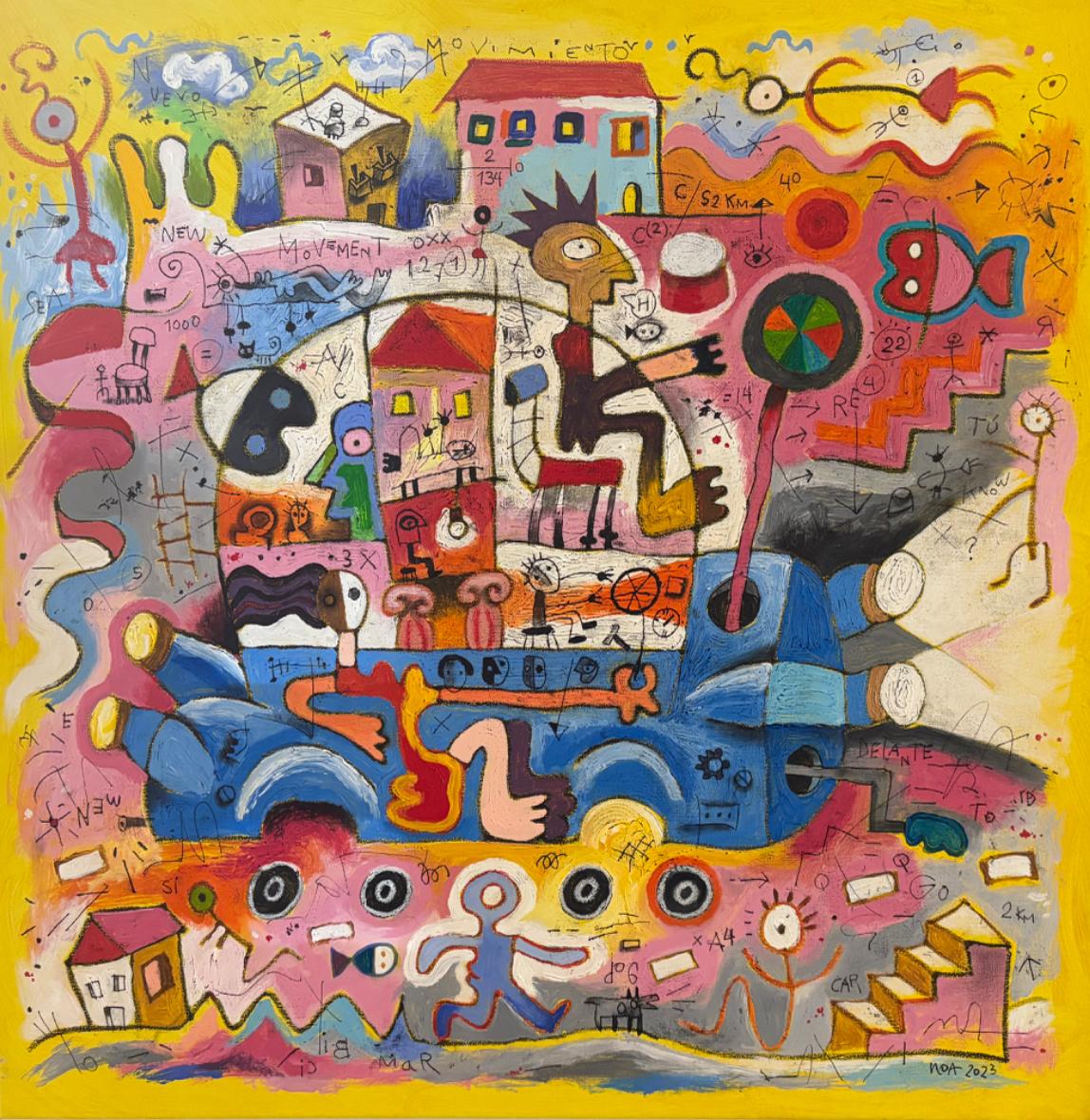 Luis Rodriguez Noa Figurative Painting – Nuevo Movimento