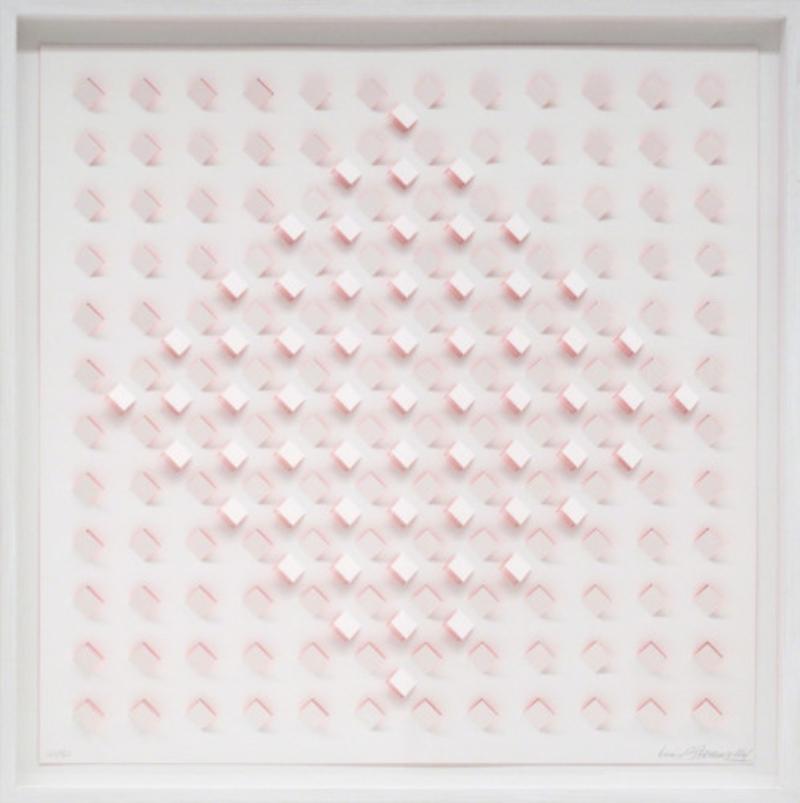 Luis Tomasello Abstract Print - S/T 1 - Rosa 