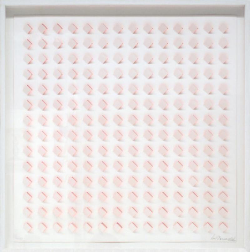 Luis Tomasello Abstract Print - S/T - 3 Rosa