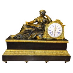 Louis XVI Französisch Mantel Uhr Tischuhr, Balthazar París, Bronce, Marmor