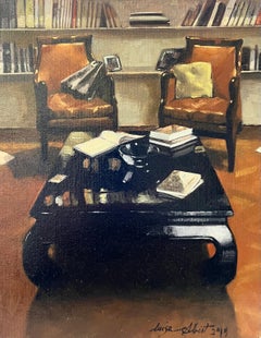"Chinese coffee table" Oil cm. cm 28 x 34 2020