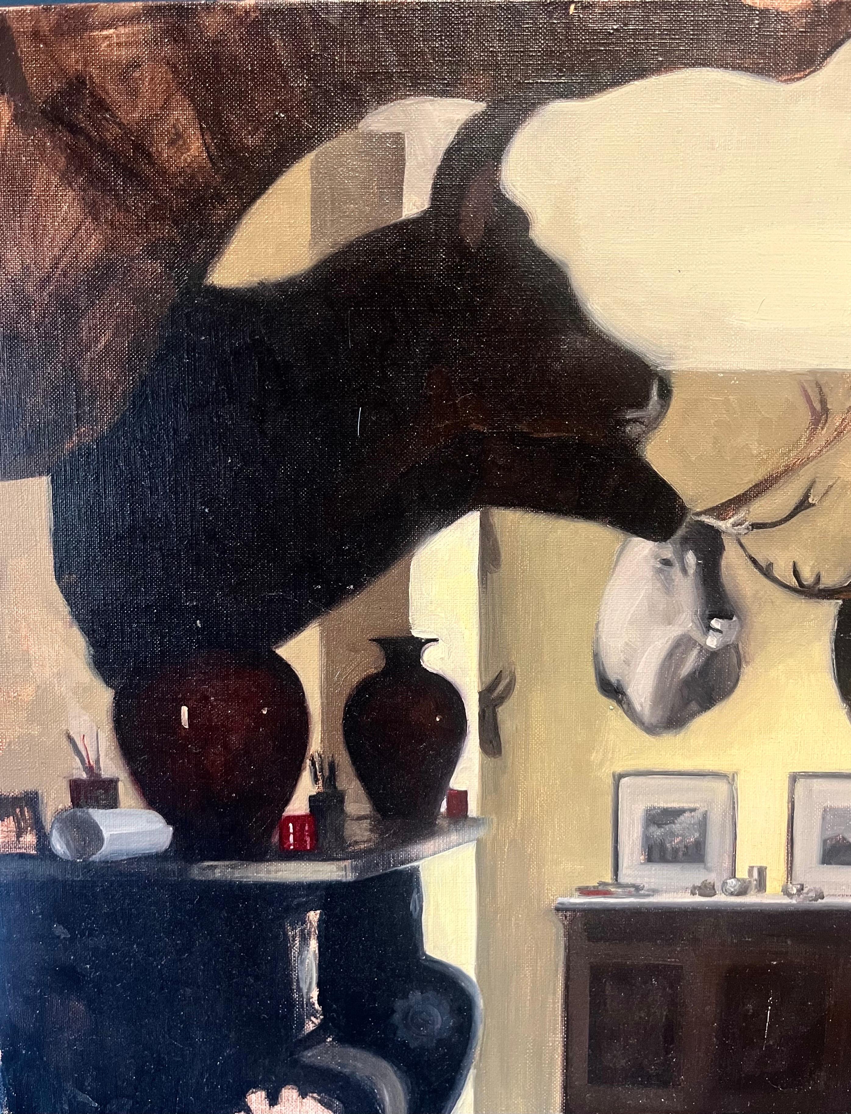 „Hunter house“, Ölgemälde, cm.50 x 35, 2009 , Versand included – Painting von Luisa Albert