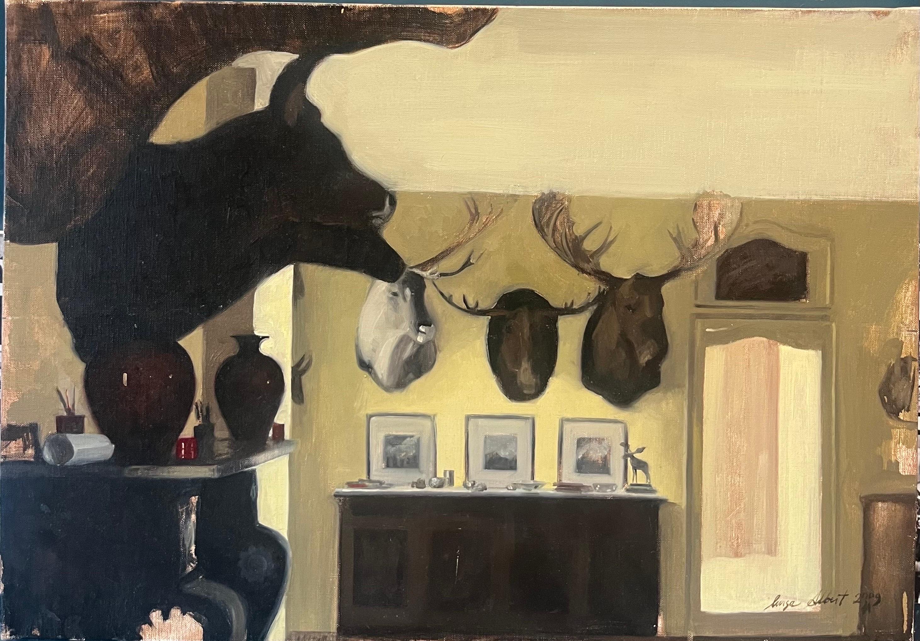 Interior Painting Luisa Albert - "Hunter house" cm.50 x 35 2009 , Expédition incluse