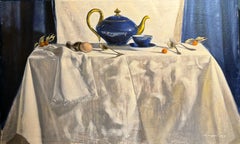 "Hurry up" Blue teapot  Oil  cm. 90 x 55