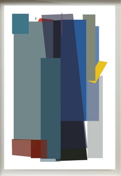 Big Blocks in Blue#1, Venezuelan Artist, Archival print on 100% cotton rag paper