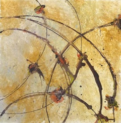 Coffee Time, Monotype on Paper, 20 x 20, Venezuelan Artist,  Geometric Abstract