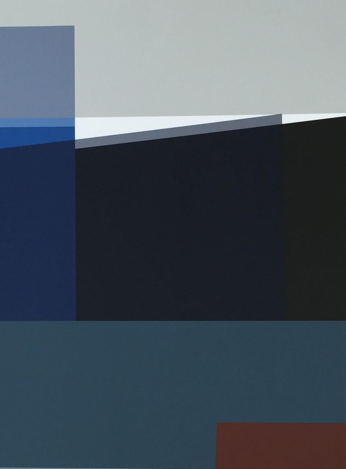 Derivado 175 #2  Plongée en bleu vénézuélien  Impression d'archives géométrique abstraite  - Print de Luisa Duarte