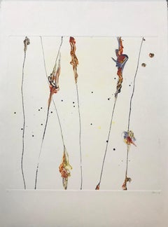Fire Knots, Monotype/Paper, 20 x 20, Venezuelan Artist , MOMA , Geometric