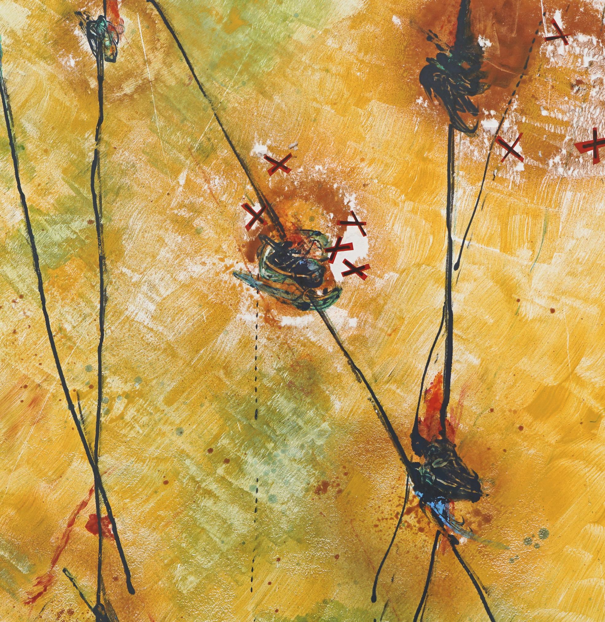  Me arreglo  Monotipo sobre papel Contemporáneo   América Latina Contemporánea   Monotipo sobre papel de archivo Tamaño: 20 x 20 de la artista sudamericana/venezolana Luisa Duarte es un ejemplo de arte abstracto geométrico . Luisa Duarte trabaja en