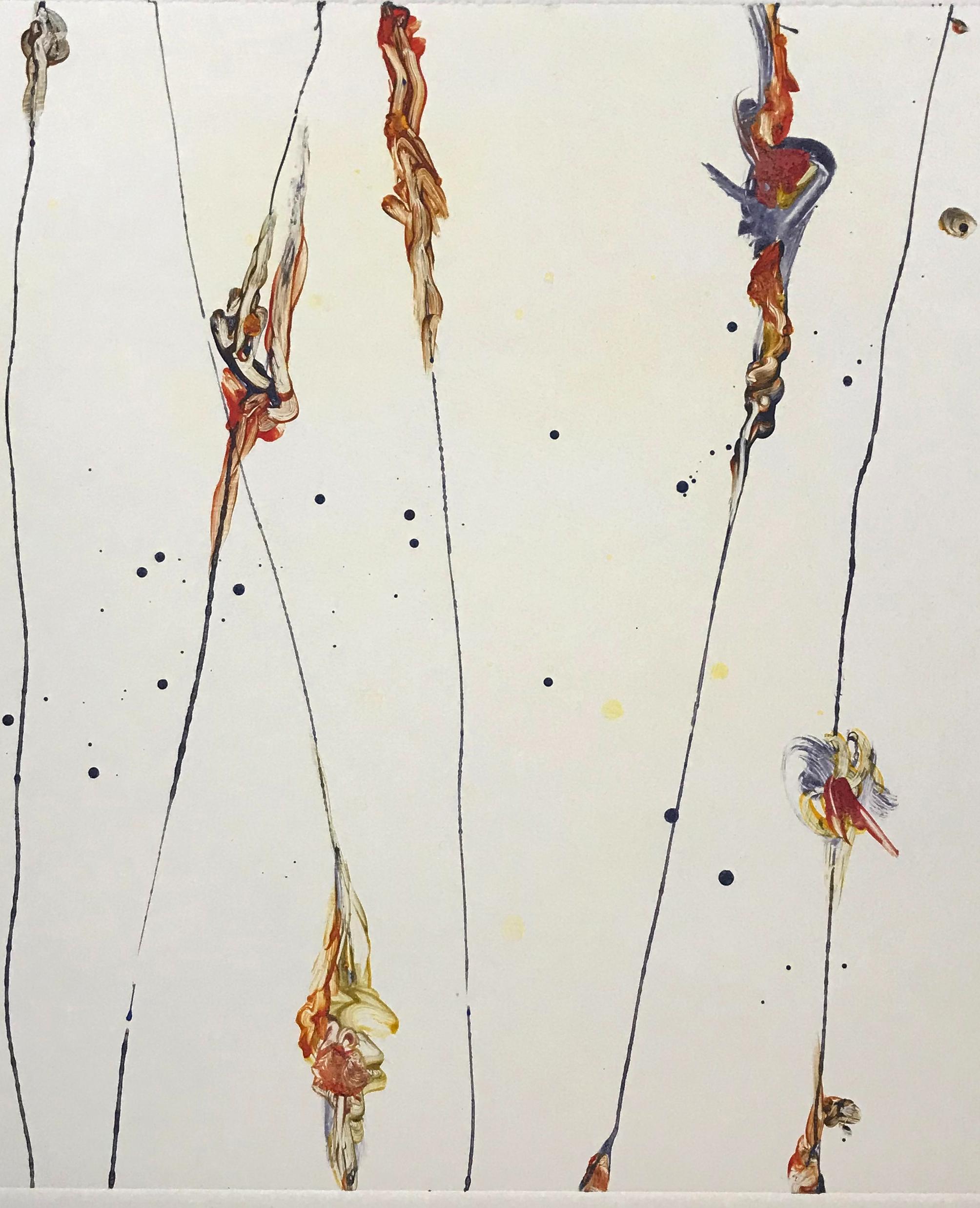 Nudos de Fuego (Fuego) Monotipo sobre Papel Arte Contemporáneo  Artista latinoamericano en venta 3