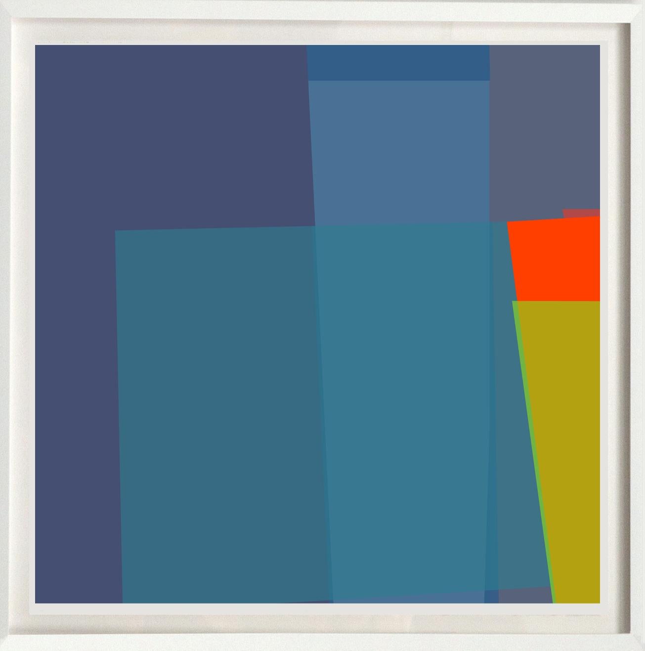 Luisa Duarte Abstract Print - Madi Azul#1 , Venezuelan Artist, Archival print, Geometric Abstract, MOMA 