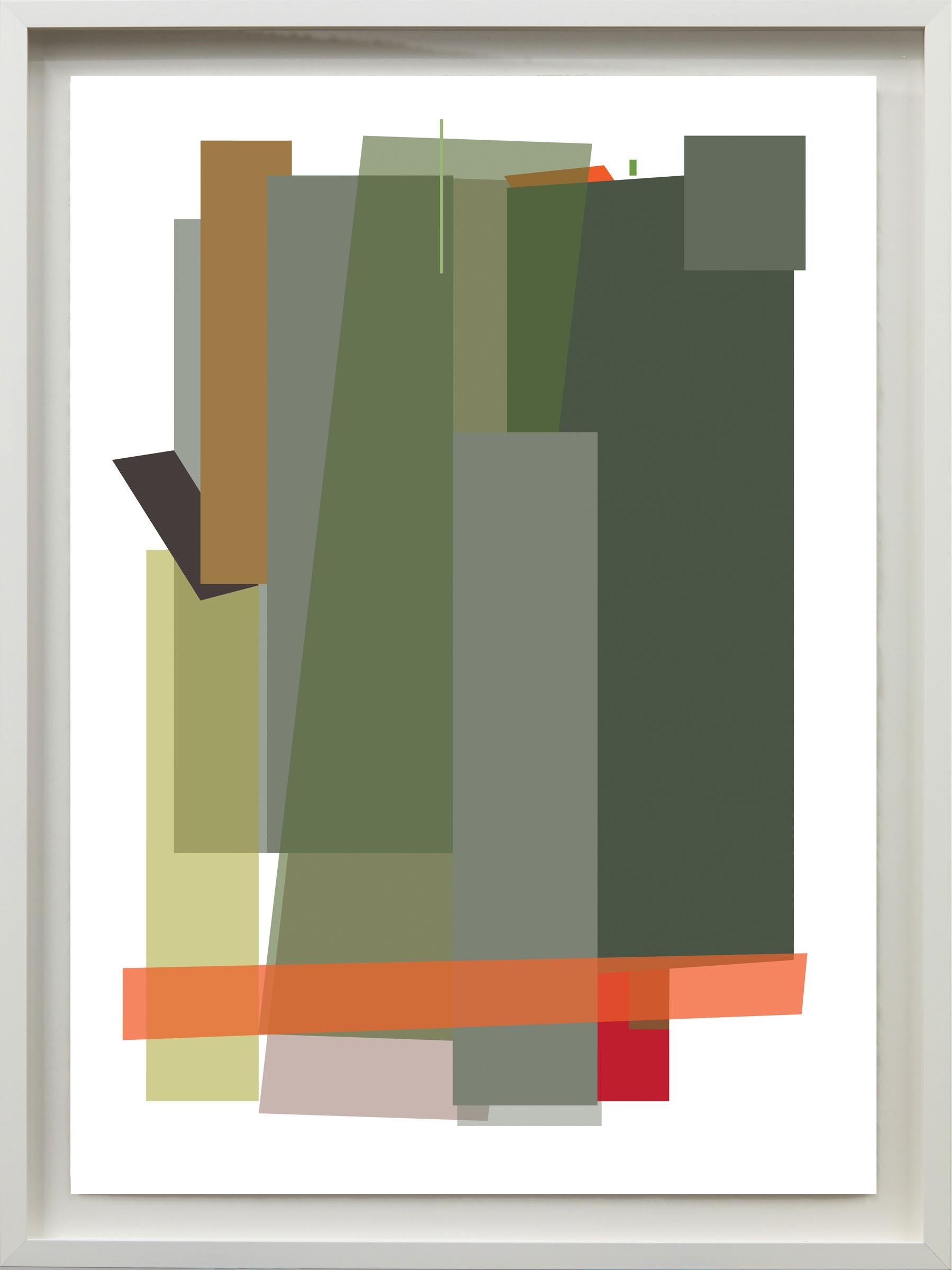 Abstract Print Luisa Duarte -   Reflectation avec  Artiste vénézuélien orange, impression d'art 100 % coton Rag