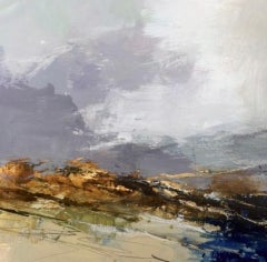 Luisa Holden, Lavender Grey Sky, Landscape Painting, Affordable Art, Art Online