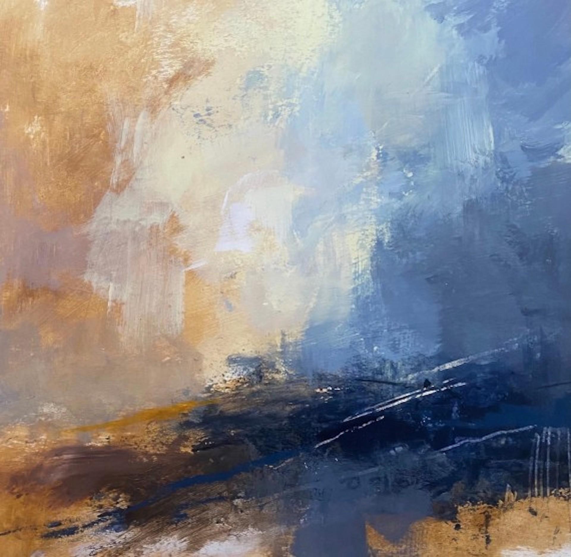 Luisa Holden, Low Clouds with Raw Umber, Original Abstract Landscape Painting