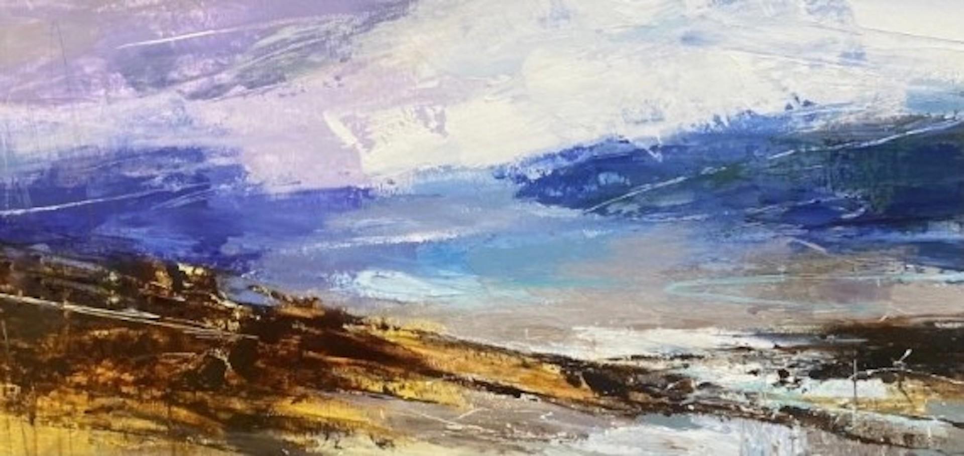 Luisa Holden, Shoreline Sky with Indigo, Original Abstract Landscape Painting