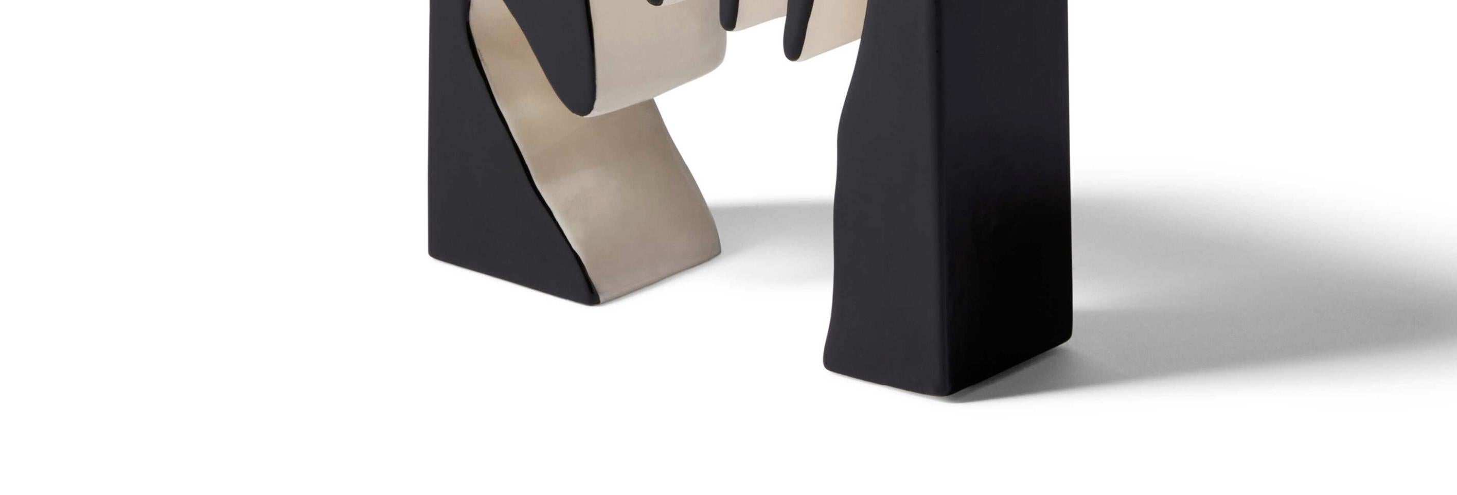 Mid-Century moderno Luisa Parisi Vaso Impronta - Mano in bianco e nero per Cassina in vendita